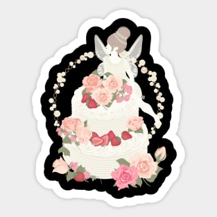 Fairy Rose and Cake Sticker